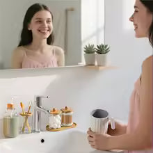 طقم إكسسوارات الحمام – 5 قطع بتصميم أنيق