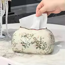 علبة مناديل سيراميك بتصميم كلاسيكي أنيق