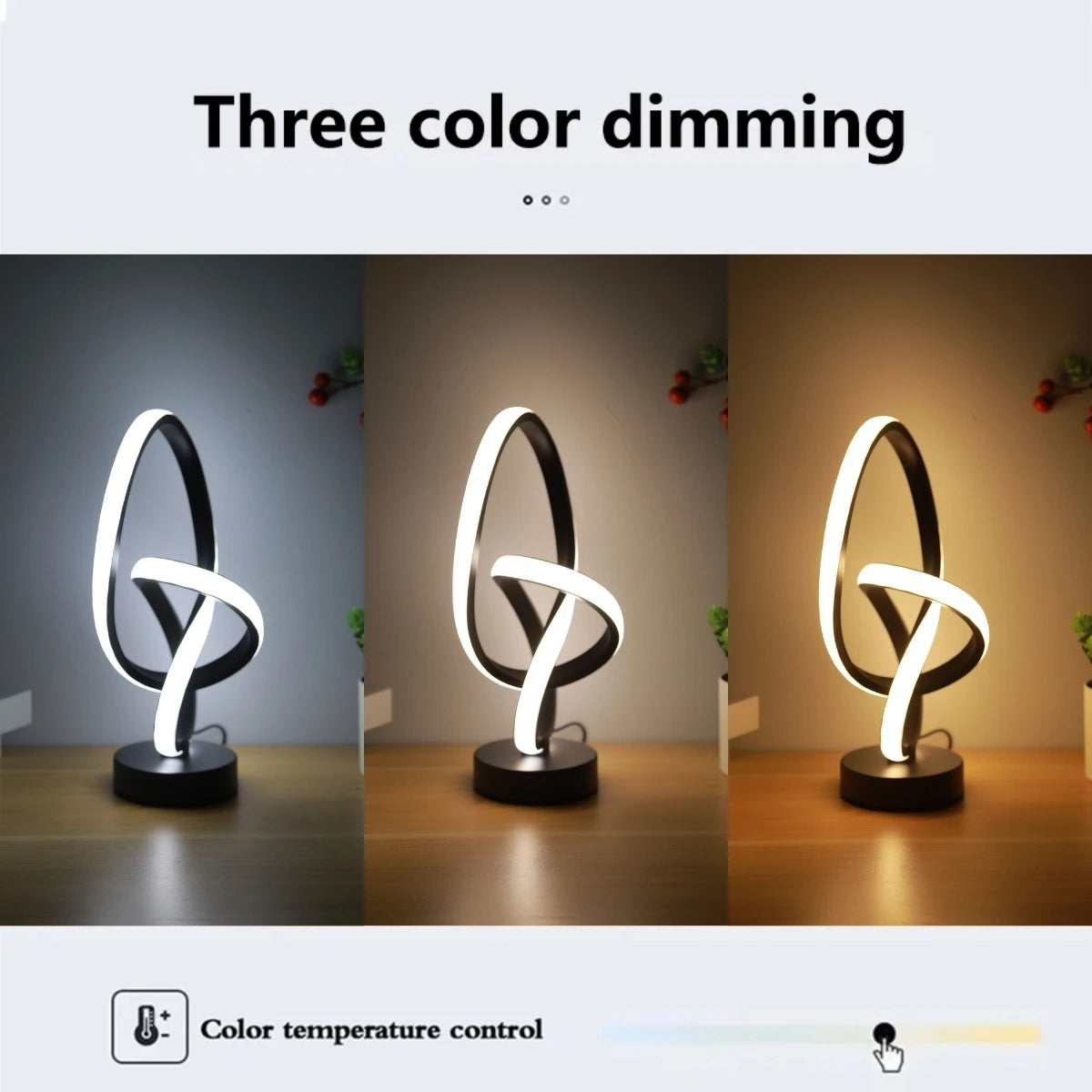 مصباح مكتب LED بثلاث درجات إضاء