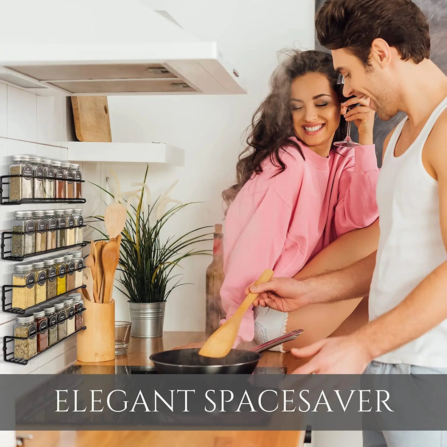 رف توابل جداري موفر للمساحة